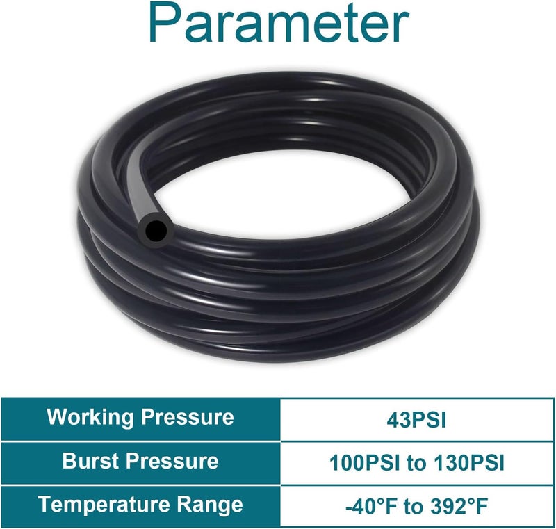Gephynm Vacuum Hose Automotive, 10 FT 1/4 Inch ID Vacuum Line, 130PSI Max Pressure Vacuum Lines Automotive, Silicone Hose - Image 5